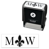 Lilie #22 Couple Wedding 2 Initial Monogram Permastempel (Beispiel)