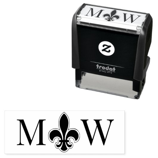 Lilie #22 Couple Wedding 2 Initial Monogram Permastempel (Beispiel)