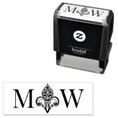 Lilie #26 Couple Wedding 2 Initial Monogram Permastempel (Beispiel)