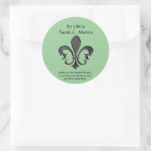 LILIE 2 RUNDER AUFKLEBER (Tasche)