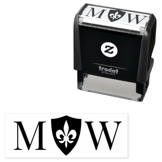 Lilie #37 Couple Wedding 2 Initial Monogram Permastempel (Beispiel)