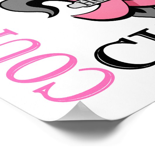 Lilie 3 Brustkrebs Poster (Ecke)