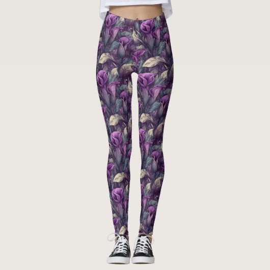 lilie Active Wear Calla lilies Aesthetic Grad Leggings (Vorderseite)