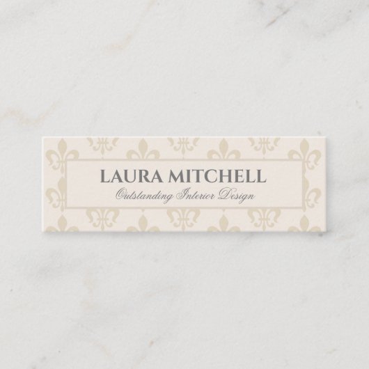 Lilie Alabaster Business Card Mini Visitenkarte (Vorderseite)