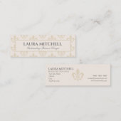 Lilie Alabaster Business Card Mini Visitenkarte (Vorne/Hinten)