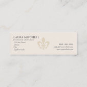 Lilie Alabaster Business Card Mini Visitenkarte (Rückseite)
