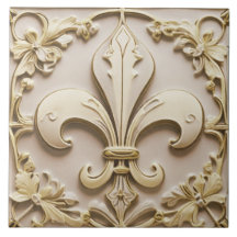 Lilie Antique Cream Gold Beige Imitats Relief