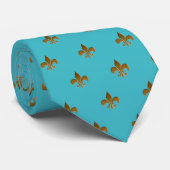 Lilie/Aqua Marine Zazzle Krawatte (Gerollt)