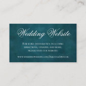 Lilie Aquamarin Lights | Moody Wedding Website Begleitkarte (Rückseite)