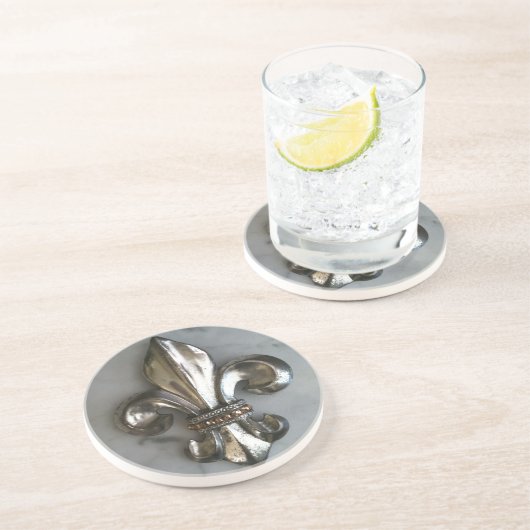 Lilie auf Marmordruck-Untersetzer Getränkeuntersetzer (Seite)