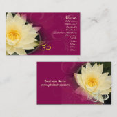 Lilie aus Sahne, om Visitenkarte (Vorne/Hinten)