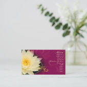 Lilie aus Sahne, om Visitenkarte (Stehend Vorderseite)