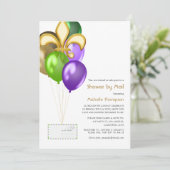 Lilie Balloon Baby oder Brautparty per Mail Einladung (Stehend Vorderseite)