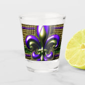 Lilie Beaded Mardi Gras Schnapsglas (Vorderseite)