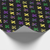 Lilie Beads - Black Wrapping Paper Geschenkpapier (Ecke)