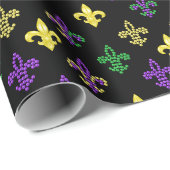 Lilie Beads - Black Wrapping Paper Geschenkpapier (Rolleneckpunkt)