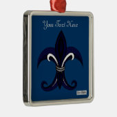 Lilie blau/silber silbernes ornament (Rechts)