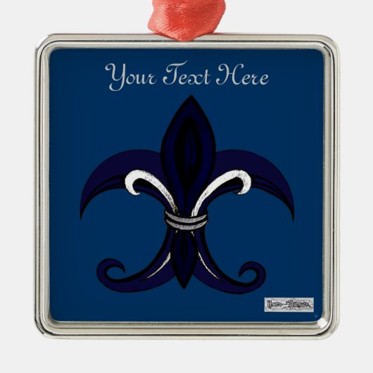 Lilie blau/silber silbernes ornament (Vorne)