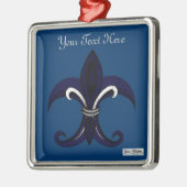 Lilie blau/silber silbernes ornament (Links)