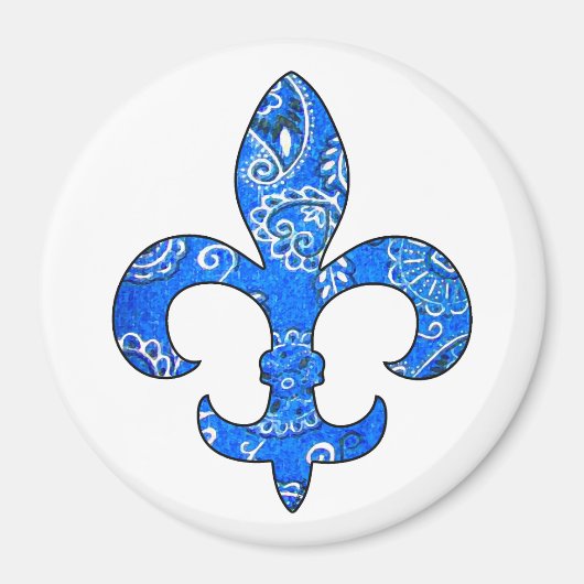 Lilie Blue Bandana Magnet (Vorne)