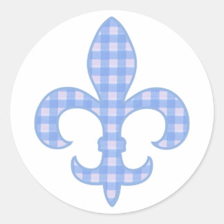 Lilie Blue Gingham Aufkleber