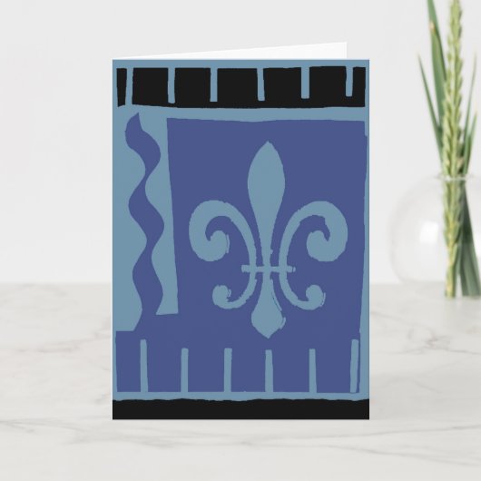 Lilie Blue Matisse Karte (Vorderseite)