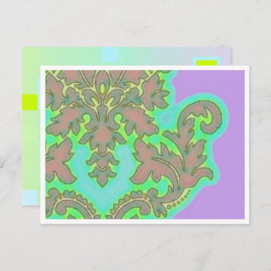 Lilie Blume mit Grenz-Postkarte Postkarte (Vorne/Hinten)