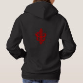 Lilie Burst Red Hoodie (Rückseite)