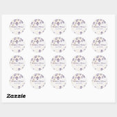 Lilie Cascade Round Stickers (Blatt)