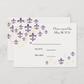 Lilie Cascade RSVP Cards (Vorne/Hinten)