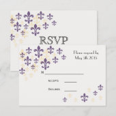 Lilie Cascade RSVP Cards Karte (Vorne/Hinten)