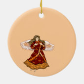 Lilie Christlich Engel Keramik Ornament (Hinten)