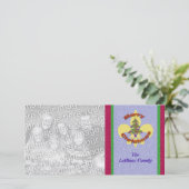 Lilie Christmas Tree Foto Card Feiertagskarte (Stehend Vorderseite)