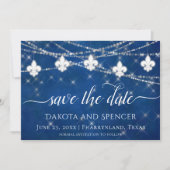 Lilie Classic Blue Lights | Jewel Wedding Save The Date (Vorderseite)