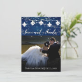 Lilie Classic Blue Lights | Liebe von Foto und Dankeskarte (Stehend Vorderseite)