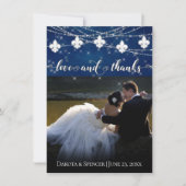 Lilie Classic Blue Lights | Liebe von Foto und Dankeskarte (Vorderseite)