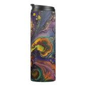 Lilie Colorful Mardi Gras Thermosbecher (Nach rechts gedreht)