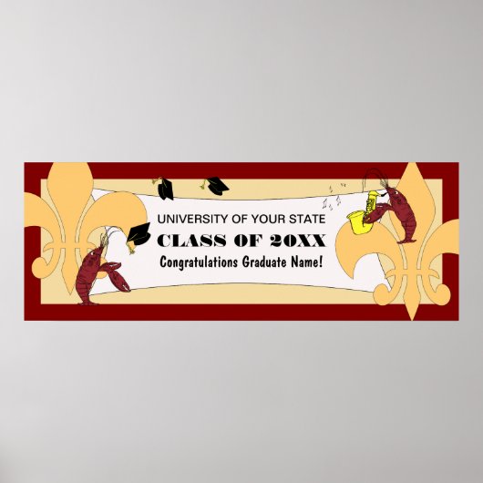 Lilie Crawfish Abschluss Banner Poster (Vorne)