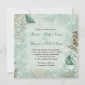 Lilie Damask - Einladungen für moderne Hochzeiten (Rückseite)