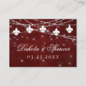 Lilie Dark Red Lights | Elegant Vielen Dank Begleitkarte (Rückseite)