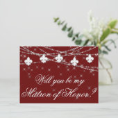 Lilie Dark Red Lights | GEFRAGT TRAUZEUGIN (Stehend Vorderseite)