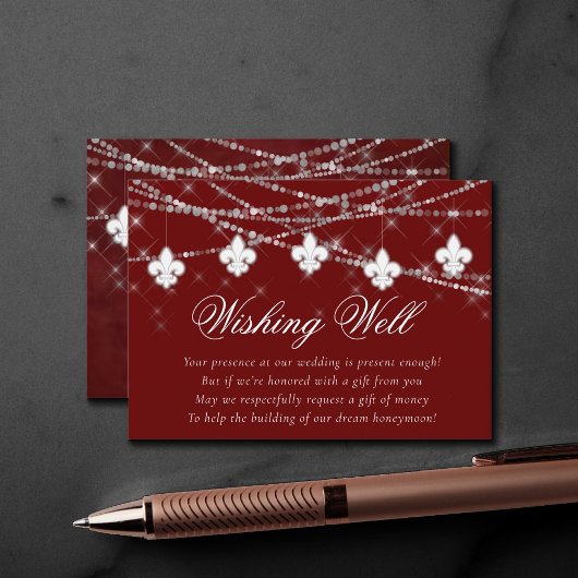 Lilie Dark Red Lights | Honeymoon Wish Begleitkarte