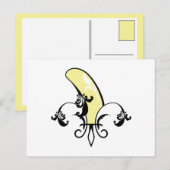 Lilie der Bananen Postkarte (Vorne/Hinten)
