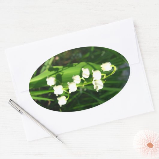 Lilie der Blume Ovaler Aufkleber (Umschlag)