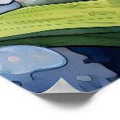 Lilie der Blume Poster (Ecke)
