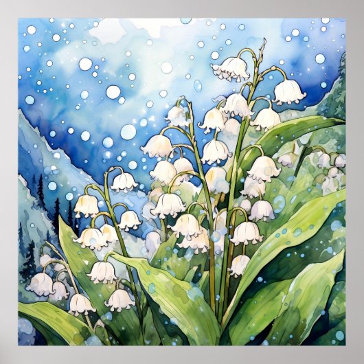 Lilie der Blume Poster (Vorne)