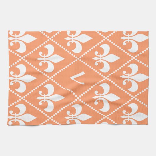 Lilie der Lachse mit Monogramm Handtuch (Horizontal)