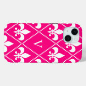 Lilie der Rose mit Monogramm Case-Mate iPhone Hülle (Rückseite (Horizontal))