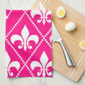 Lilie der Rose mit Monogramm Geschirrtuch (Viertel Falte)