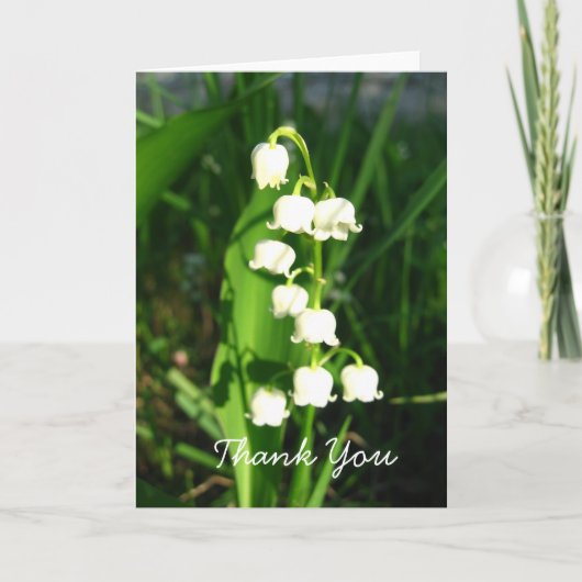 Lilie der Tal-Blumen Dankeskarte (Vorderseite)